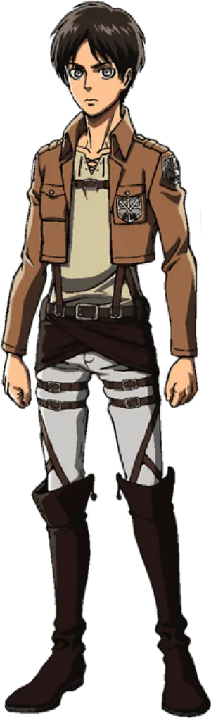 Eren Yeager Attackon Titan Character PNG Image