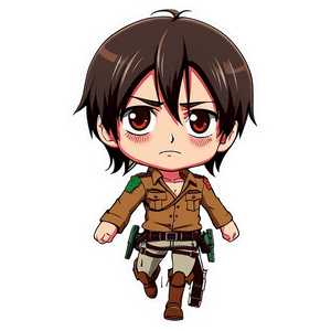 Eren Yeager Chibi Version PNG 94 PNG image with transparent background