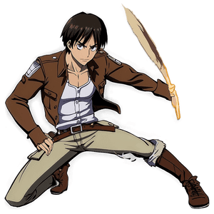 Eren Yeager Fighting Stance PNG cit PNG image with transparent background