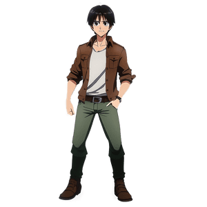 Eren Yeager in Casual Clothes PNG 93 PNG image with transparent background