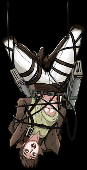 Eren Yeager Upside Down PNG image with transparent background