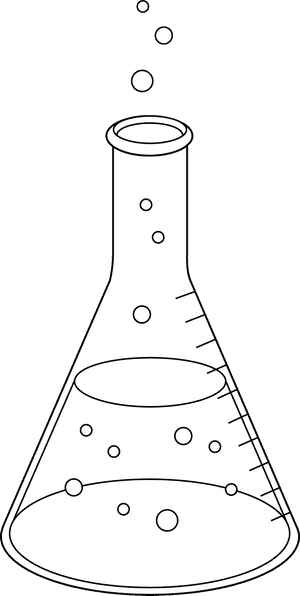 Science Beaker Clip Art Courseimage - Scientists Beaker Black And White Clipart, HD Png Download PNG image with transparent background