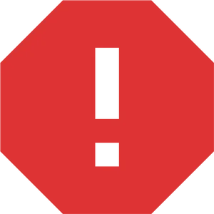 Error Alert Icon Red Background PNG Image