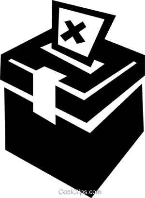 Ballot Box Royalty Free Vector Clip Art Illustration - Put Paper In Box PNG