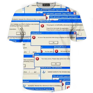 Error Message Overload Shirt PNG Image