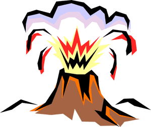 Vector Illustration Of Mountain Volcano Blows Its Top - Volcano Clip Art, HD Png Download PNG image with transparent background