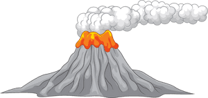 Cinder Fall Png , Png Download - Transparent Background Volcano Eruption Clipart, Png Download PNG image with transparent background