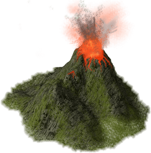 Volcano Png - Erupting Volcano Transparent Background, Png Download PNG image with transparent background