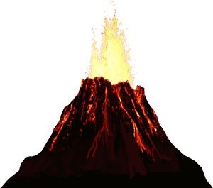 Volcano Erupting - Transparent Background Volcano Clipart, HD Png Download PNG image with transparent background