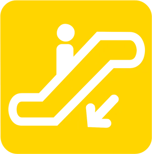 Escalator Sign Icon PNG Image