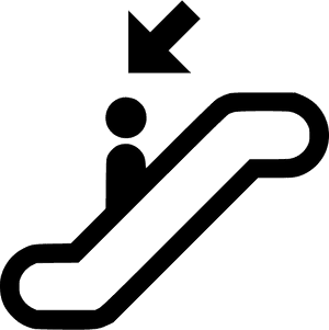 Electric Stairs Scalator Staircase Stairway Down Downstairs - Electric Stairs Icon, HD Png Download PNG