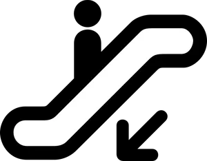 Escalator Symbol Graphic PNG Image