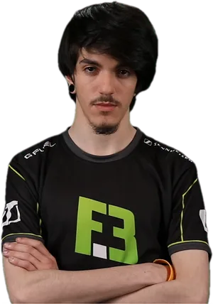 Esports_ Player_in_ F3_ Jersey PNG Image