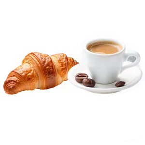 Espresso And Croissant Png Rrt PNG Image