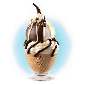 Espresso Crunch Ice Cream Sundae Png Hoq PNG Image