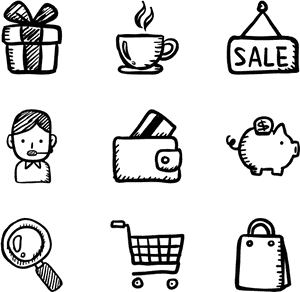 Essential Set - Doodle Shop Png, Transparent Png PNG image with transparent background
