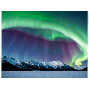 Ethereal Aurora Borealis View PNG ybs93 PNG with transparent background