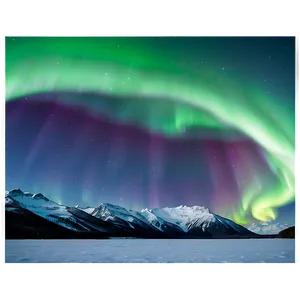 Ethereal Aurora Borealis View Png Ybs93 PNG Image