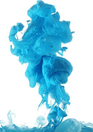 Ethereal Blue Smoke Art PNG image with transparent background