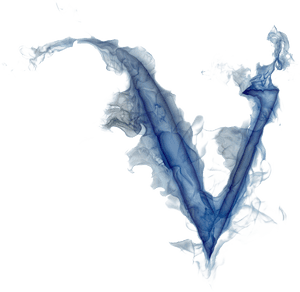 Ethereal Blue Smoke Art PNG image with transparent background