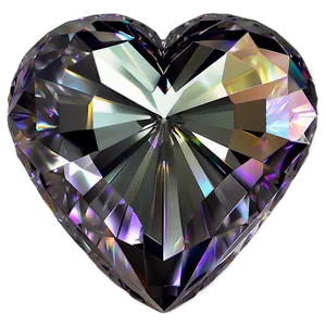 Ethereal Diamond Heart Picture Png 06262024 PNG Image