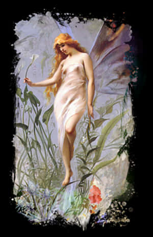 Ethereal Fairyin Garden PNG image with transparent background