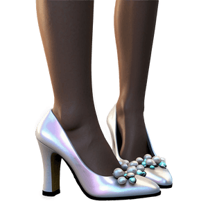Ethereal Pearl Heels PNG npd PNG image with transparent background