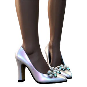 Ethereal Pearl Heels Png Npd PNG Image