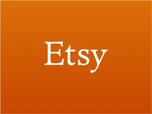 Etsy Logo Orange Background PNG Image