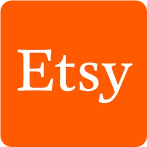 Etsy Logo Orange Background PNG Image