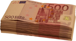 500 Euro Note Euro Banknotes Money 10 Euro Note - Stack Of 500 Euro, HD Png Download PNG