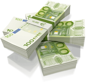 100 Euro Note 50 Euro Note Money Banknote - Stack Of Euros Png, Transparent Png PNG