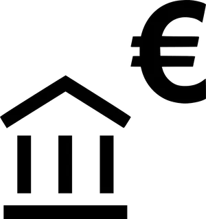 Euro Symboland Bank Icon PNG Image