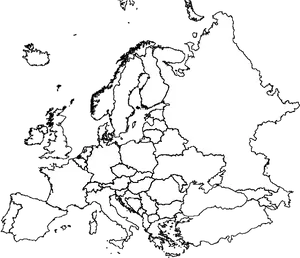 Europe Outline Map PNG Image