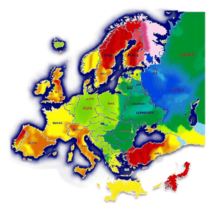Europe Population Density Map PNG 06112024 PNG image with transparent background