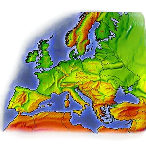 Europe Topographic Map Png 06112024 PNG Image