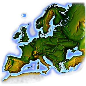 Europe Topographic Map PNG 06112024 PNG image with transparent background