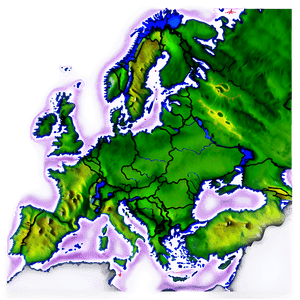 Europe Topographic Map PNG 58 PNG image with transparent background