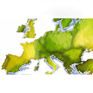 Europe Watercolor Map PNG 06112024 PNG image with transparent background