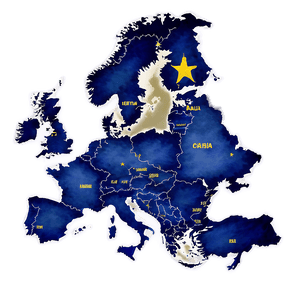 Europe Watercolor Map PNG 16 PNG image with transparent background