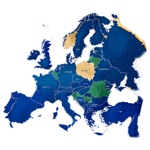 Europe Watercolor Map PNG 86 PNG image with transparent background