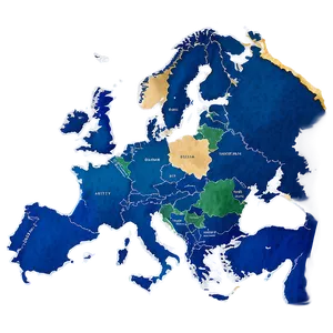 Europe Watercolor Map Png 86 PNG Image