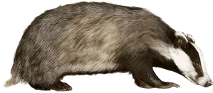 European Badger Illustration PNG Image