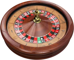 European Roulette Wheel Top View PNG Image