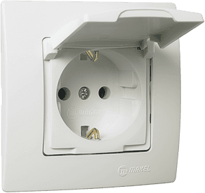 Schuko Socket Outlet With Lid - Priza Simpla Cu Capac Time, HD Png Download PNG image with transparent background