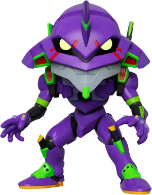 Evangelion Unit01 Stylized Figure PNG Image