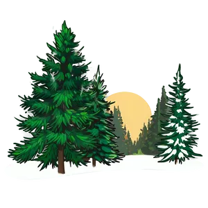 Evergreen Tree Sketch Png Psi92 PNG Image