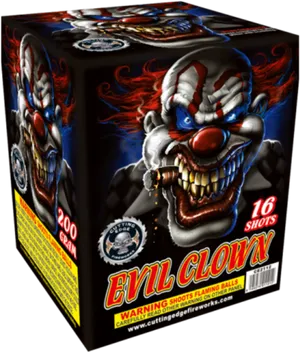 Evil Clown Fireworks Packaging PNG Image