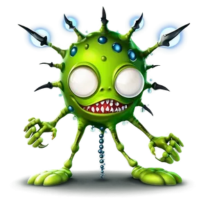 Evil Virus Cartoon Character Png 06282024 PNG Image