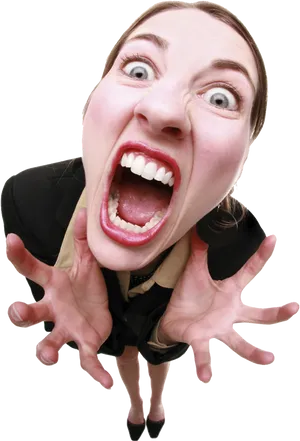 Exaggerated Anger Expression.png PNG Image